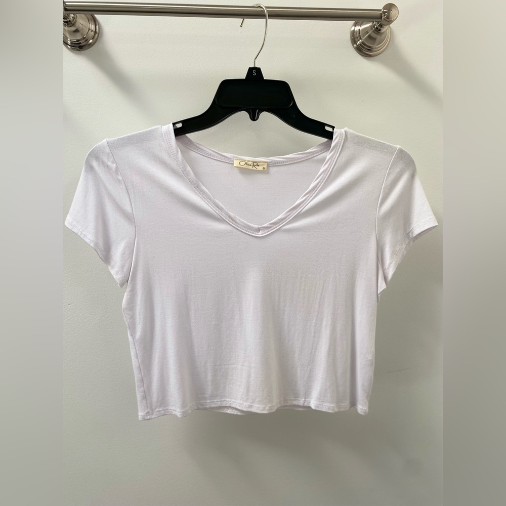 White crop top
